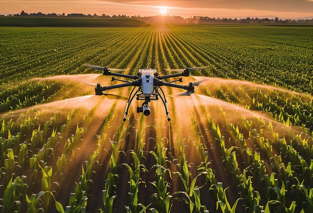 Aplicação de agrotóxico com Drone